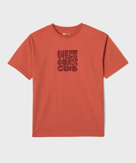 Tee-shirt manches courtes coupe oversize avec inscription garçon vue1 - GEMO 4G GARCON - GEMO