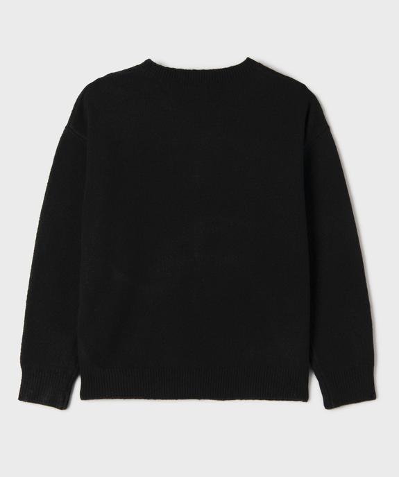 Pull en maille douillette et extensible fille vue3 - GEMO (JUNIOR) - GEMO