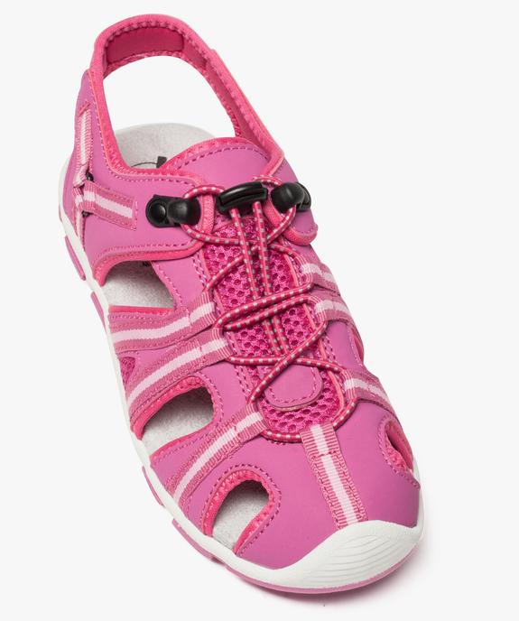 Sandales fille de randonnée multimatières à lacets élastiques vue5 - GEMO (ENFANT) - GEMO