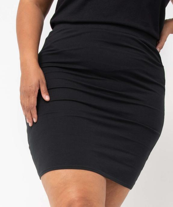 Jupe femme grande taille coupe droite en maille extensible vue2 - GEMO (G TAILLE) - GEMO