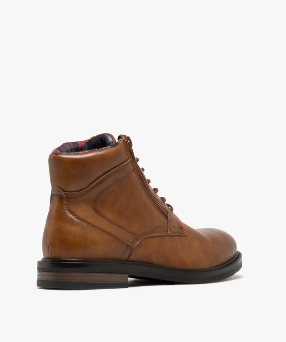 Boots à lacets et zip avec doublure chaude homme - Urban Step vue12 - URBAN STEPS - GEMO