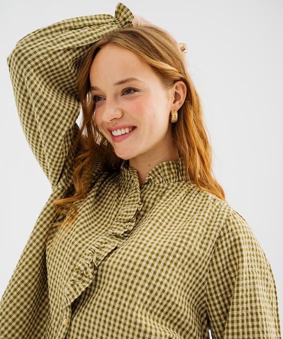 Blouse volantée col montant femme vue2 - GEMO(FEMME PAP) - GEMO