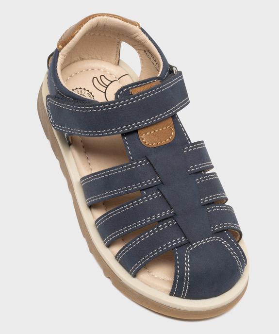 Sandales à scratch avec talon et bout fermés garçon - Buggy Shoes vue5 - BUGGY - GEMO