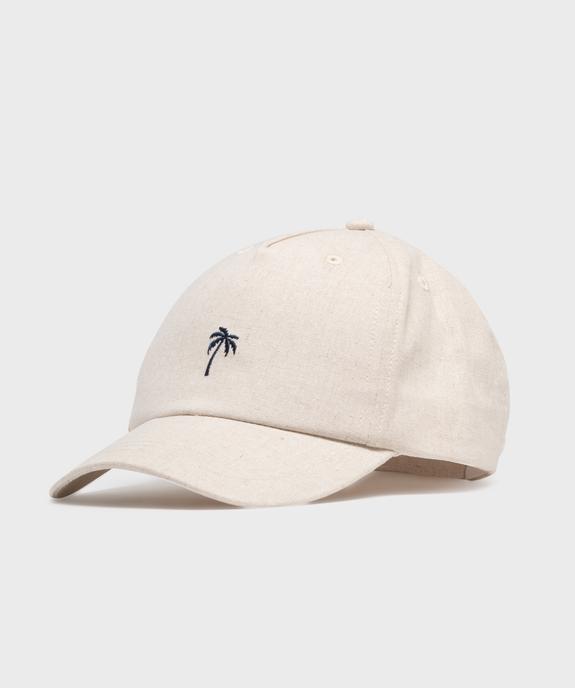 Casquette en coton/lin à broderie palmier garçon vue1 - GEMO (ACCESS) - GEMO
