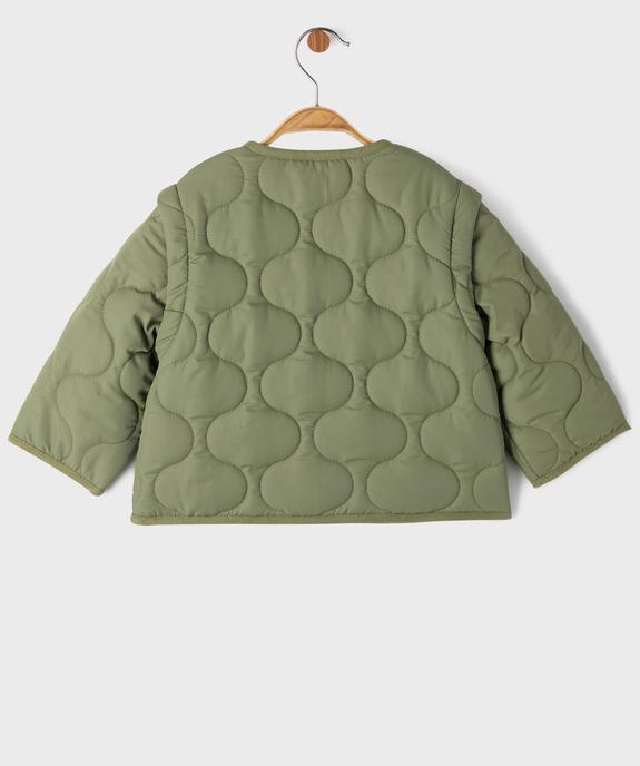 Blouson matelassé avec manches amovibles bébé fille vue5 - GEMO(BEBE DEBT) - GEMO