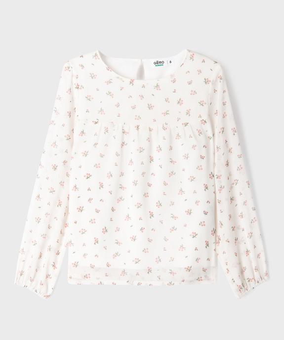 Blouse en voile à manches longues fille vue1 - GEMO 4G FILLE - GEMO