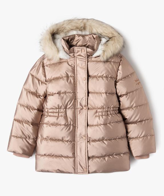 Parka déperlante à capuche avec doublure peluche fille vue1 - GEMO 4G FILLE - GEMO