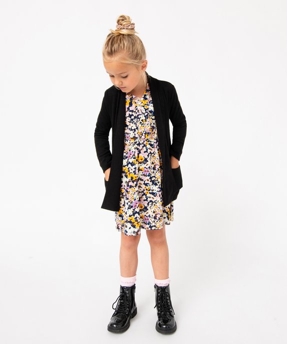 Gilet fluide porté ouvert fille vue1 - GEMO (ENFANT) - GEMO