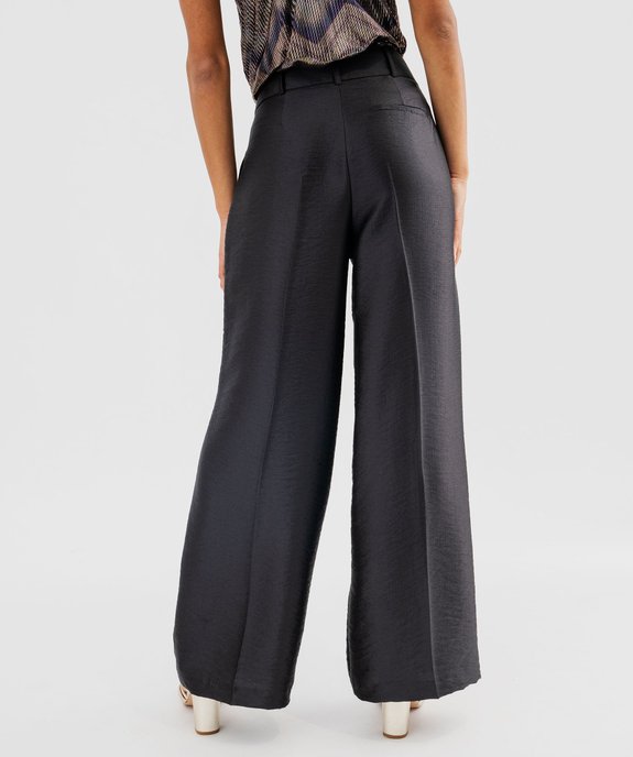 Pantalon de soirée coupe large en matière satinée femme vue3 - GEMO(FEMME PAP) - GEMO