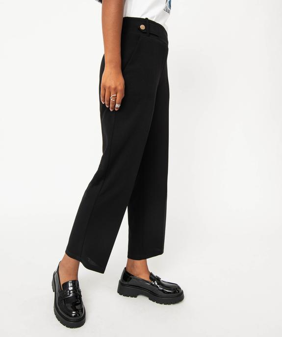 Pantalon 7/8ème à plis en maille fluide femme vue1 - GEMO(FEMME PAP) - GEMO
