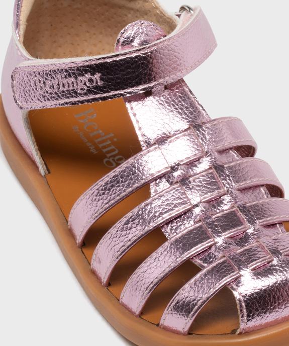 Sandales métallisées à talon et bout fermés fille - Berlingot by Pom d'Api vue6 - BERLINGOT BY POM D'API (M) - GEMO