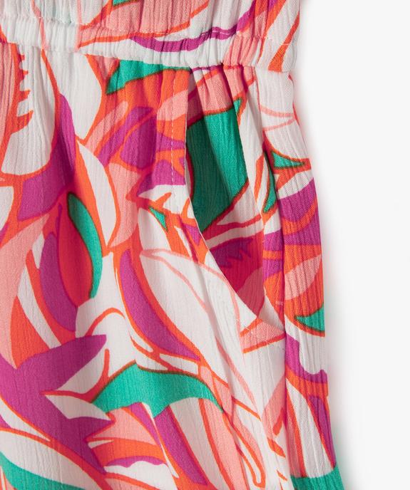 Combishort sans manches en viscose froissée fille vue2 - GEMO 4G FILLE - GEMO