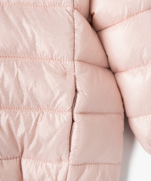 Doudoune bébé fille matelassage fin avec capuche vue3 - GEMO 4G BEBE - GEMO