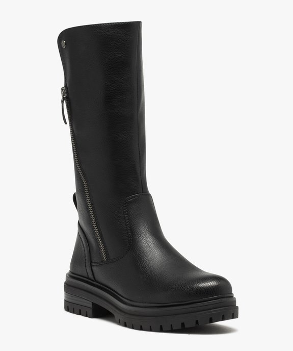 Bottes esprit biker à semelle crantée femme vue2 - GEMO (CASUAL) - GEMO