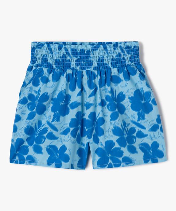 Short fille avec ceinture smockée vue1 - GEMO (JUNIOR) - GEMO