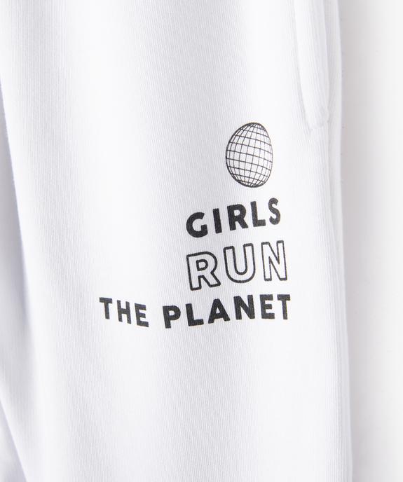 Jogging fille en molleton doux à large taille élastiquée vue2 - GEMO (JUNIOR) - GEMO