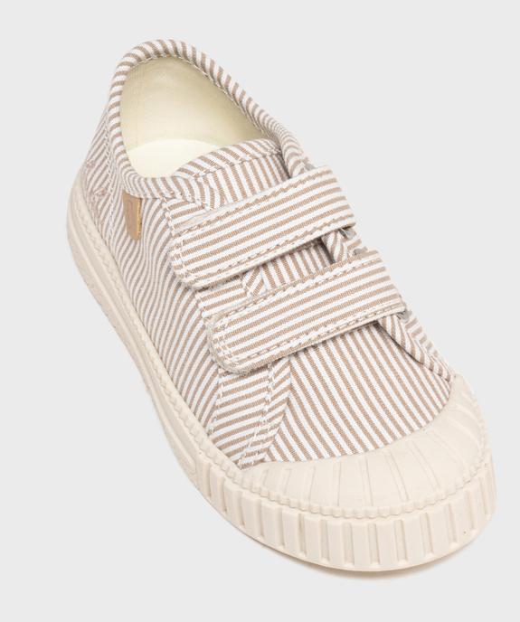 Tennis en toile à scratch et bout recouvert garçon - LuluCastagnette vue5 - LULUCASTAGNETTE - GEMO