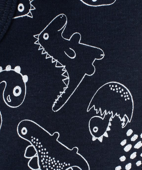 Body bébé sans manches avec motifs dinosaures (lot de 3) vue5 - GEMO 4G BEBE - GEMO