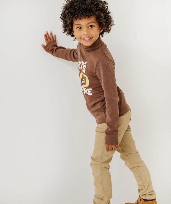 Tee-shirt col roulé imprimé garçon vue2 - GEMO 4G GARCON - GEMO