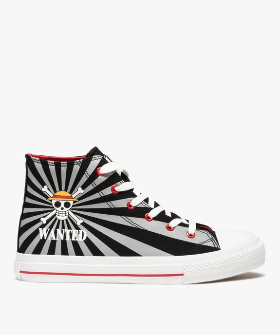 Baskets homme semi-montantes en toile – One Piece vue2 - ONE PIECE - GEMO