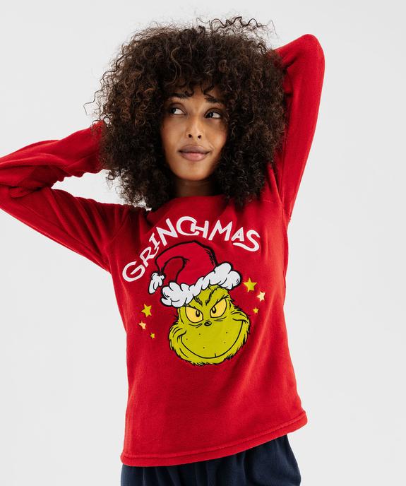Pyjama en velours spécial Noël imprimé femme - Le Grinch vue1 - THE GRINCH - GEMO