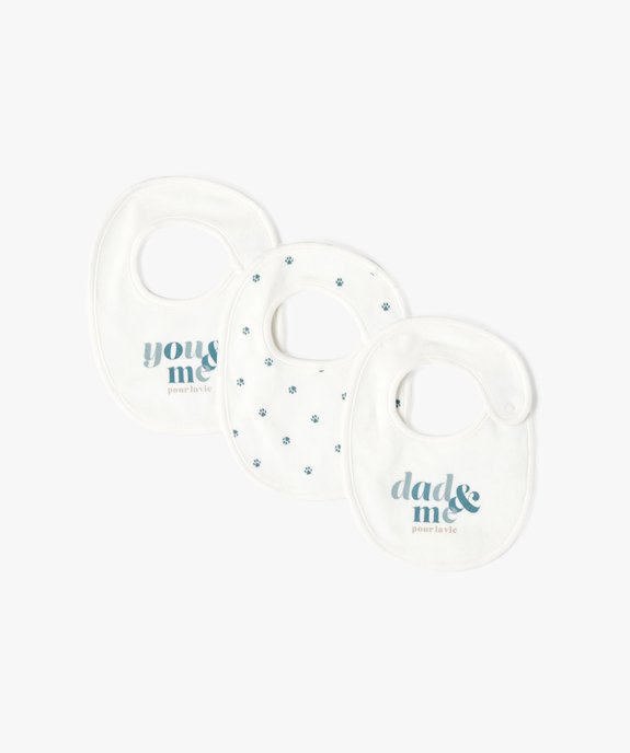 Bavoirs bébé en velours (lot de 3) vue1 - GEMO(BB COUCHE) - GEMO