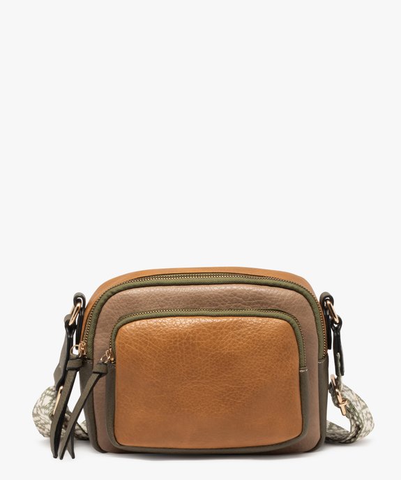 Sac à bandoulière tricolore fermeture zippée femme vue1 - GEMO (ACCESS) - GEMO