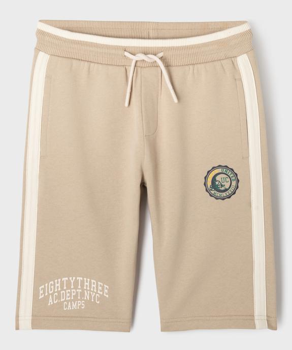 Bermuda en maille French Terry garçon - Camps United vue1 - CAMPS GEMO FOR GOOD - GEMO