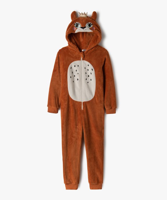 Combinaison pyjama fille avec motif biche vue1 - GEMO (ENFANT) - GEMO