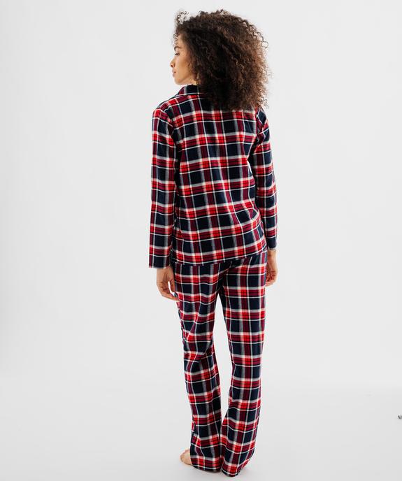 Pyjama à motif tartan femme - LuluCastagnette vue4 - LULU CASTAGNETTE G4G D - GEMO