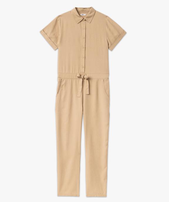 Combinaison pantalon haut chemise en Lyocell femme vue4 - GEMO 4G FEMME - GEMO