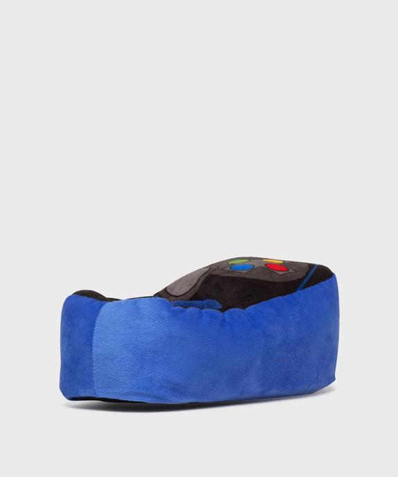 Chaussons en volume fantaisie motif jeu vidéo garçon bleu foncé vue4 - GEMO (ENFANT) - GEMO