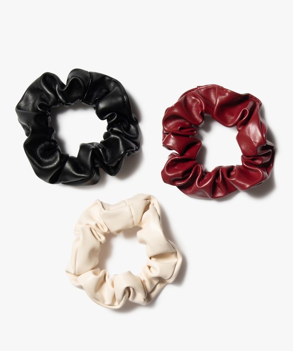Chouchou femme en synthétique imitation cuir (lot de 3) vue1 - GEMO - GEMO