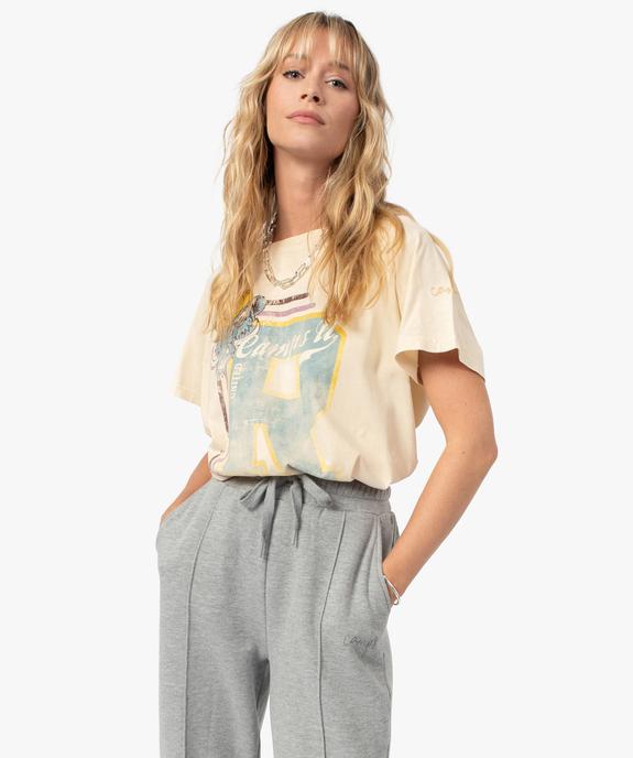 Tee-shirt femme avec large motif – Camps United vue2 - CAMPS UNITED - GEMO