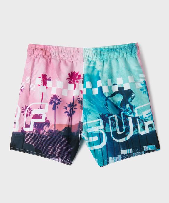 Short de bain motif surf garçon - Freegun vue3 - FREEGUN - GEMO