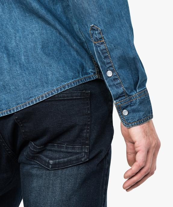 Chemise en jean à pressions vue2 - GEMO (HOMME) - GEMO