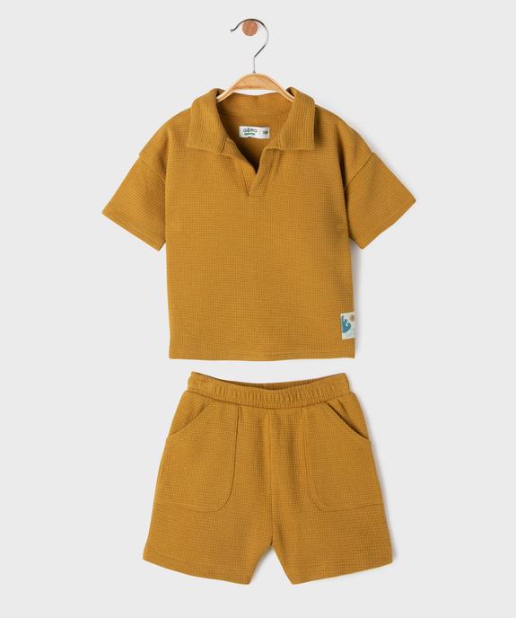Ensemble 2 pièces bébé garçon polo et short vue1 - GEMO(BEBE DEBT) - GEMO