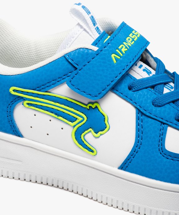 Baskets garçon bicolores à lacets et scratch – Airness vue6 - AIRNESS - GEMO