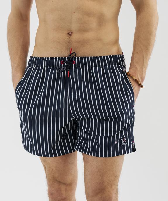 Short de bain rayé homme - LuluCastagnette vue2 - LULU CASTAGNETTE GEMO FOR GOOD - GEMO