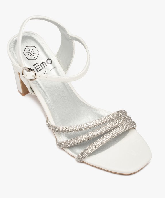 Sandales femme à talon haut et brides strass vue6 - FOLLOW ME - GEMO