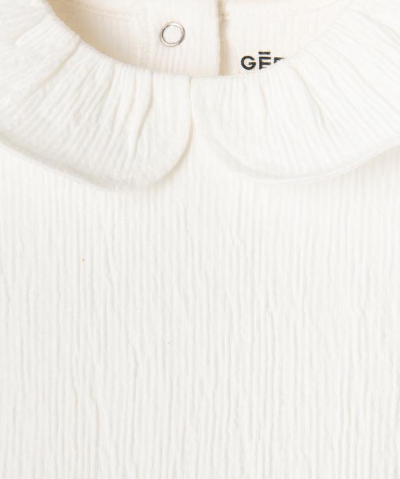 Body manches longues avec tee-shirt superposé bébé fille vue3 - GEMO 4G BEBE - GEMO