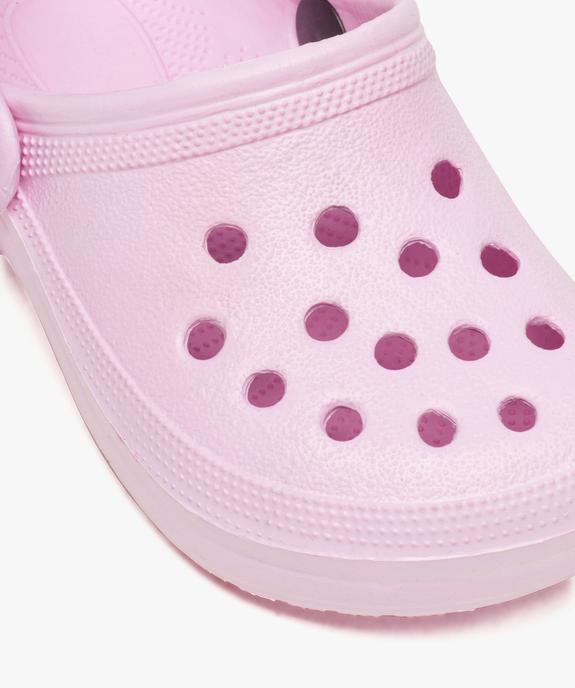 Sabots fille unis perforés avec bride vue6 - GEMO (ENFANT) - GEMO