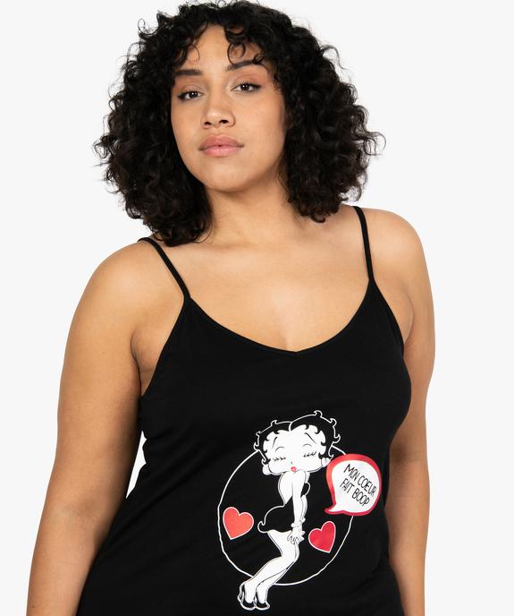 Nuisette femme imprimée à fines bretelles – Betty Boop vue2 - BETTY BOOP - GEMO