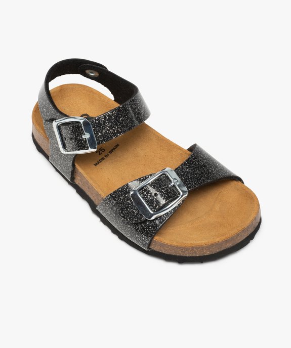 Sandales fille à brides à boucle et semelle liège vue5 - GEMO (ENFANT) - GEMO