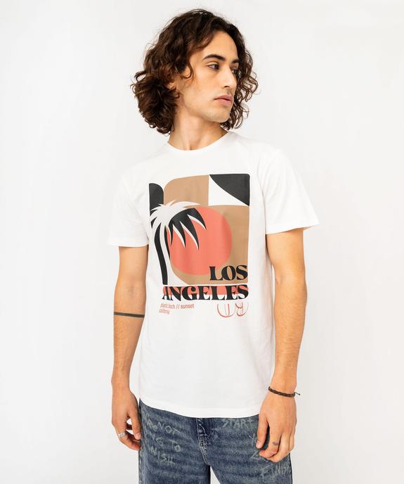 Tee-shirt à manches courtes motif Los Angeles homme vue6 - GEMO (HOMME) - GEMO