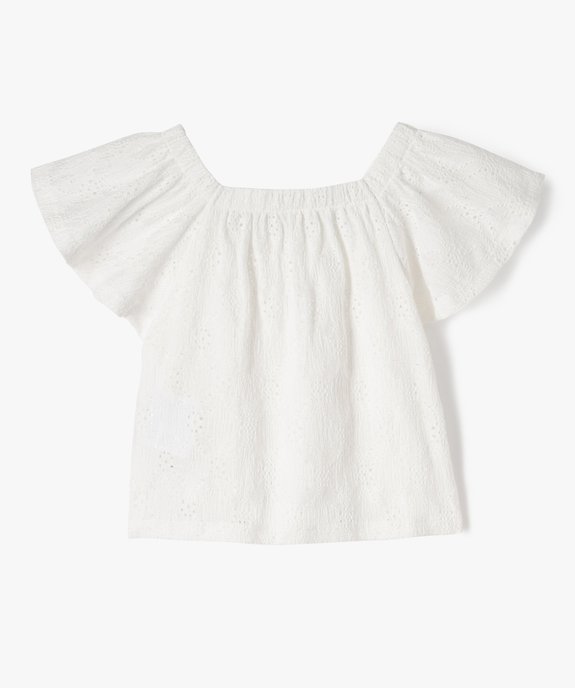 Blouse à manches courtes et col modulable en dentelle fille vue3 - GEMO (ENFANT) - GEMO