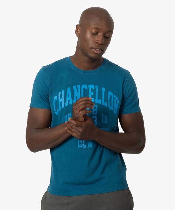 Tee-shirt homme avec inscription ton sur ton - Camps United vue1 - CAMPS UNITED - GEMO