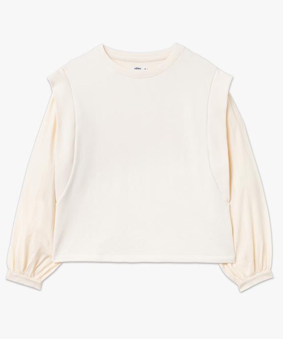 Sweat avec manches chemise femme vue4 - GEMO(FEMME PAP) - GEMO