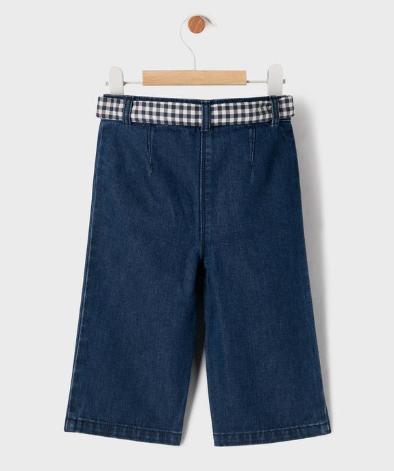 Jean large avec ceinture fantaisie bébé fille - LuluCastagnette vue3 - LULU CASTAGNETTE G4G D - GEMO