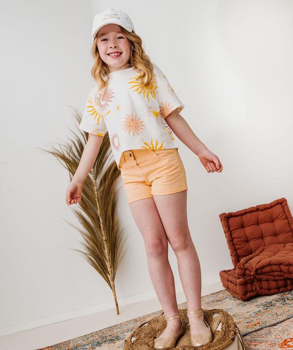 Tee-shirt oversize à larges motifs fille vue8 - GEMO 4G FILLE - GEMO